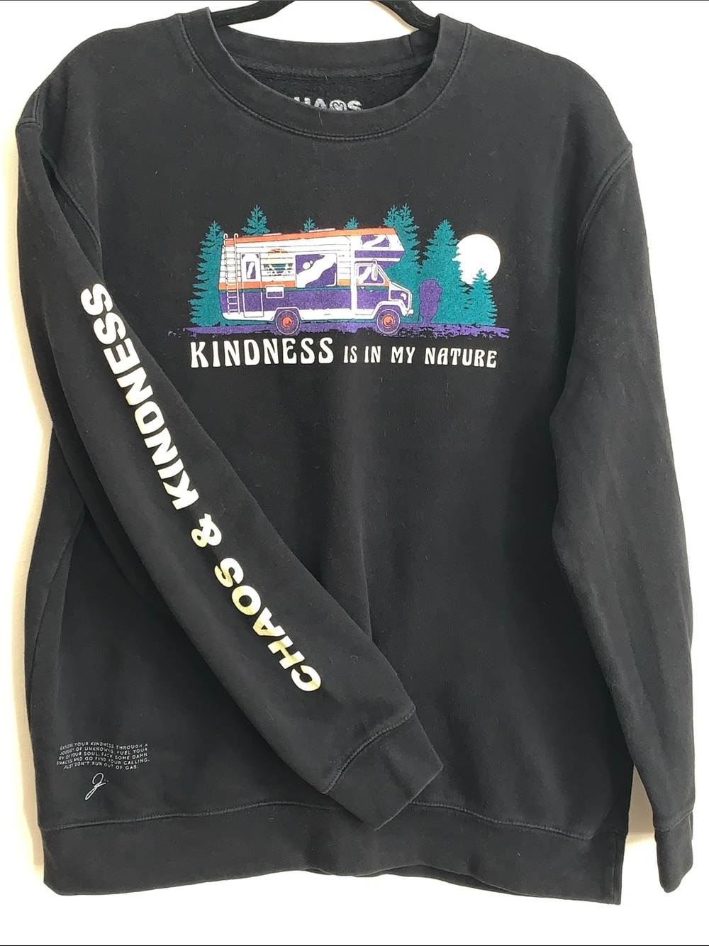 Chaos & Kindness Black 'Kindness Is In My Nature' Graphic Crewneck